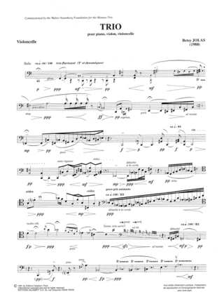 Trio - Betsy Jolas - Partition - Trios